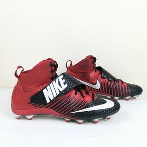 Nike Lunarbeast Pro TD Football Cleats Men 13 Red And Black Lace Up